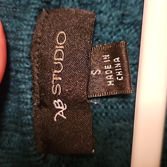 Ab studio teal sweater women's small - Picture 2 of 6
